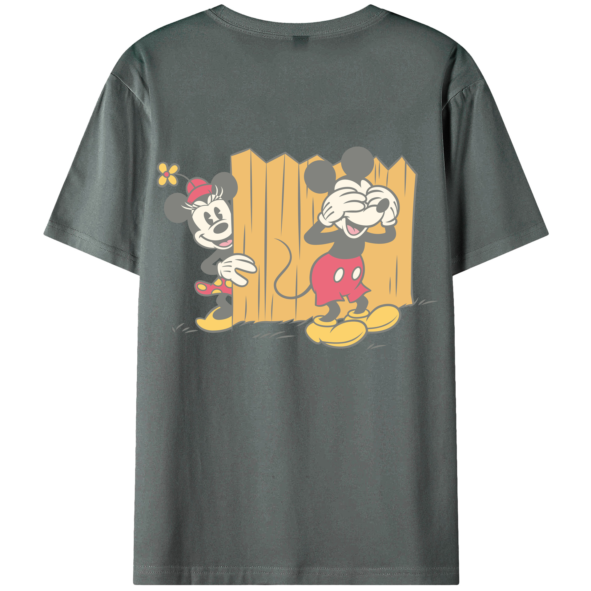 （画像用） ミッキーマウス Mickey Mouse 綿100％半袖Tシャツ（背面プリント）